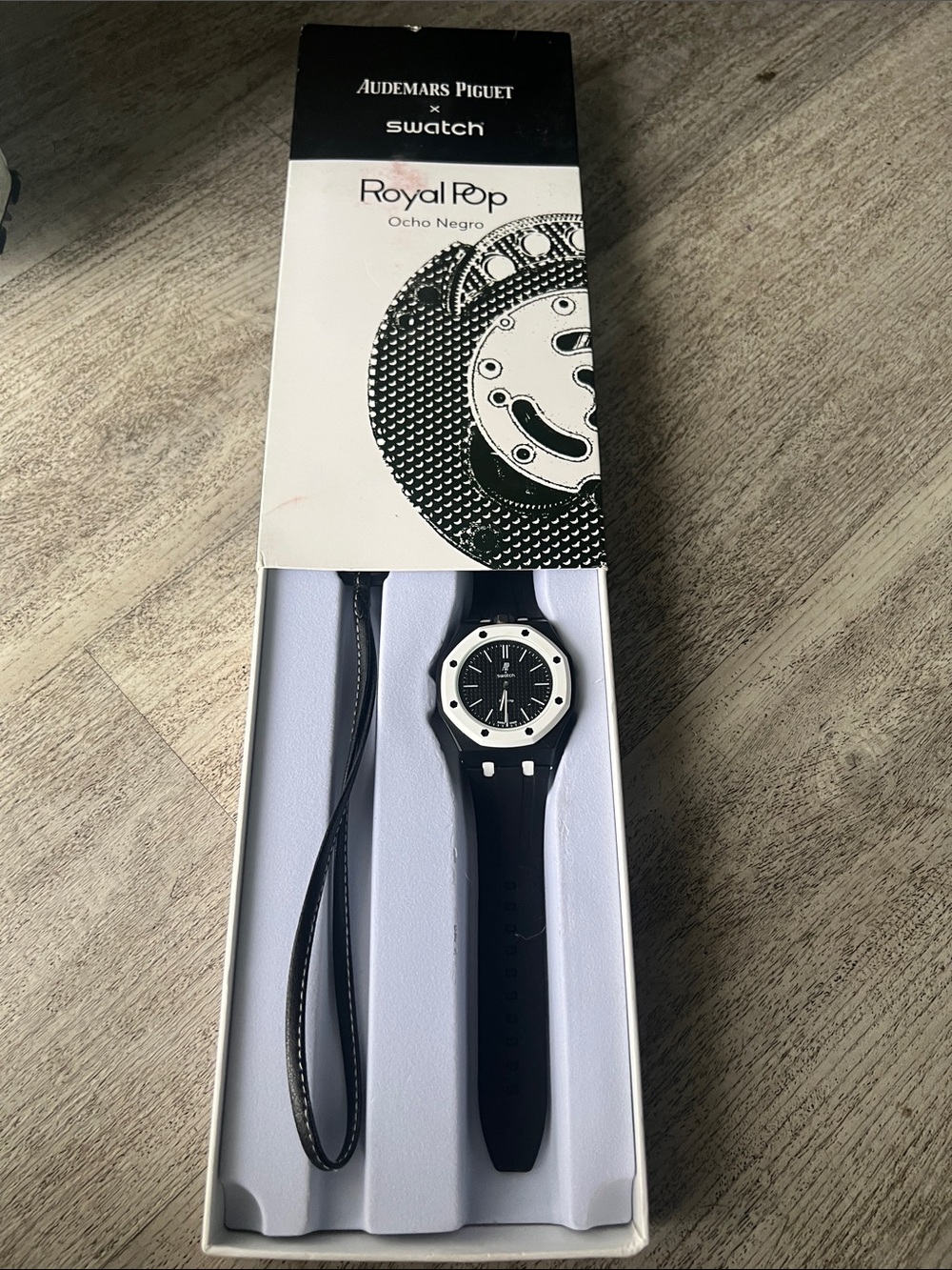 Swatch Royal Pop Ocho Negro Black and White Watch